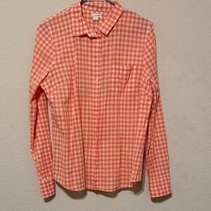 J. Crew Orange Plaid Shirt